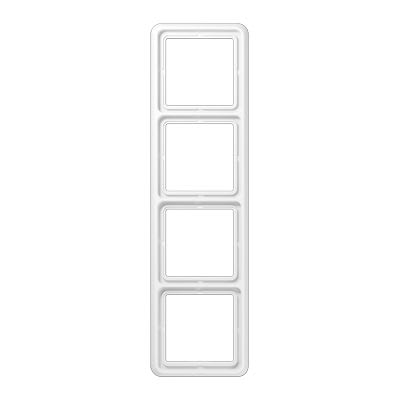 Jung - Cadre de fintion 4 postes / Série CD 500 Blanc IP44