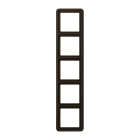 Jung - Cadre de fintion 5 postes / Série CD 500 Brun