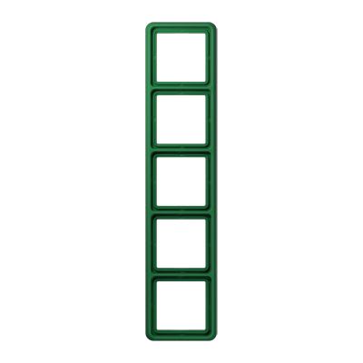 Jung - Cadre de fintion 5 postes / Série CD 500 Vert IP44