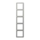 Jung - Cadre de fintion 5 postes / Série CD 500 Gris clair IP44