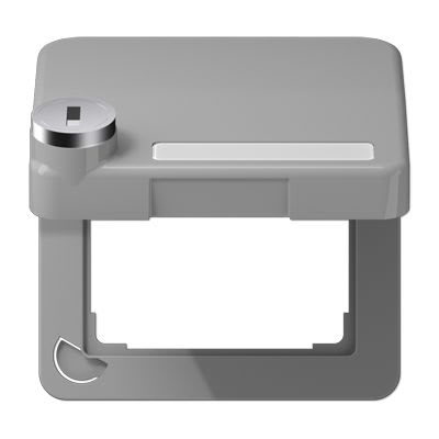 Jung - Enjoliveur couvercle avec serrure / CD 500 Gris
