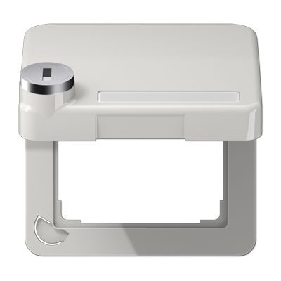 Jung - Enjoliveur couvercle avec serrure / CD 500 Gris clair
