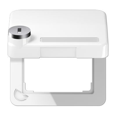 Jung - Enjoliveur couvercle avec serrure / CD 500 Blanc