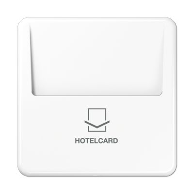 Jung - Enjoliveur interrupteur Hotelcard / CD 500 Blanc