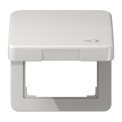 Jung - Enjoliveur couvercle symbole prise / Série CD 500 Gris clair