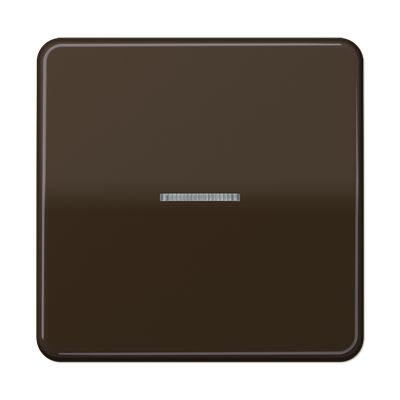 Jung - Enjoliveur simple touche à voyant / Série CD 500 Brun