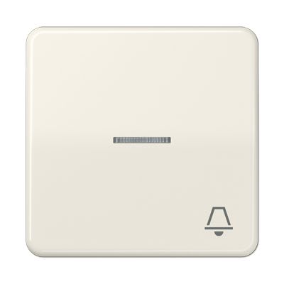 Jung - Enjoliveur avec symb "sonnerie" à voyant / CD 500 Ivoire