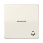 Jung - Enjoliveur avec symb "sonnerie" à voyant / CD 500 Ivoire