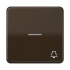 Jung - Enjoliveur avec symb "sonnerie" à voyant / CD 500 Brun