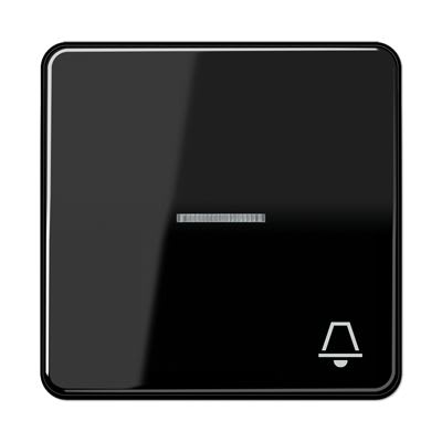 Jung - Enjoliveur avec symb "sonnerie" à voyant / CD 500 Noir