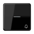 Jung - Enjoliveur avec symb "sonnerie" à voyant / CD 500 Noir