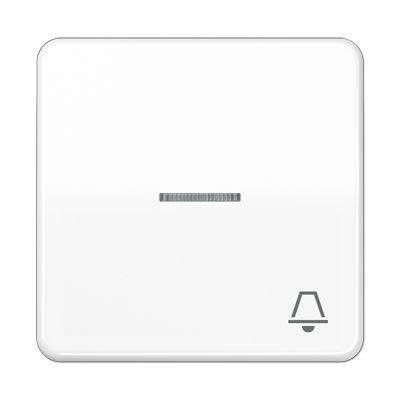 Jung - Enjoliveur avec symb "sonnerie" à voyant / CD 500 Blanc