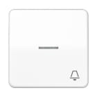 Jung - Enjoliveur avec symb "sonnerie" à voyant / CD 500 Blanc