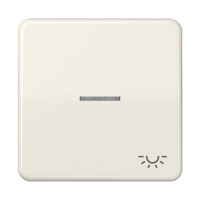 Jung - Enjoliveur avec symb "lumière" à voyant / CD 500 Ivoire