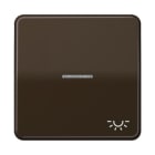 Jung - Enjoliveur avec symb "lumière" à voyant / CD 500 Brun