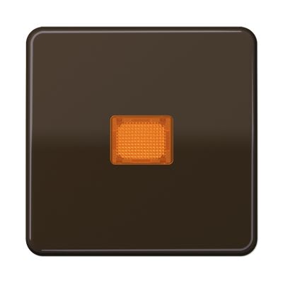 Jung - Enjoliveur simple touche à voyant / CD 500 IP44 Brun