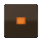 Jung - Enjoliveur simple touche à voyant / CD 500 IP44 Brun