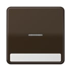 Jung - Enjoliveur simple touche porte étiquette & témoin / CD 500 Brun