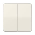 Jung - Enjoliveur double touche / Série CD 500 Ivoire