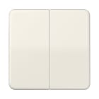 Jung - Enjoliveur double touche / Série CD 500 IP44 Ivoire