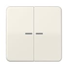 Jung - Enjoliveur double touche à voyant / CD 500 IP44 Ivoire