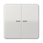 Jung - Enjoliveur double touche à voyant / CD 500 IP44 Gris clair