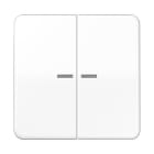 Jung - Enjoliveur double touche à voyant / CD 500 IP44 Blanc