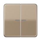 Jung - Enjoliveur double touche à voyant / CD 500 Bronze