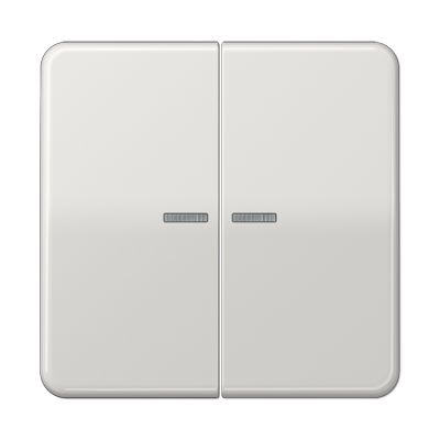 Jung - Enjoliveur double touche à voyant / CD 500 Gris clair