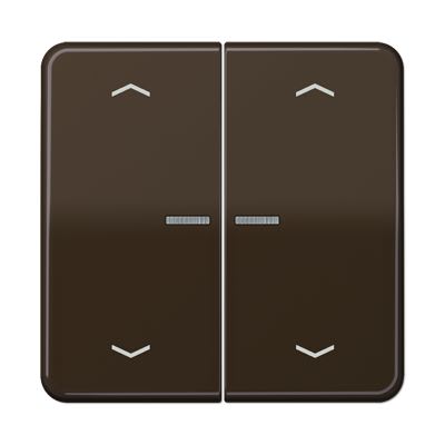 Jung - Enjo pour double IN et BP a voyant - CD 500 Brun