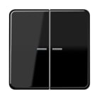 Jung - Enjoliveur double touche à voyant / CD 500 Noir