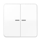 Jung - Enjoliveur double touche à voyant / CD 500 Blanc