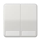 Jung - Enjoliveur double touche avec PE / CD 500 Gris clair