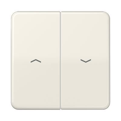 Jung - Enjoliveur double touche IN+BP VR-store / CD 500 IP44 Ivoire