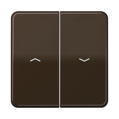 Jung - Enjoliveur double touche IN+BP VR-store / CD 500 IP 44 Brun