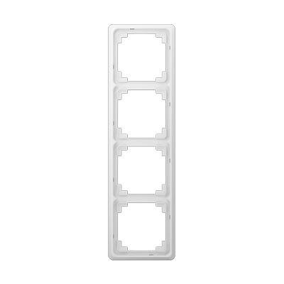 Jung - Cadre de finition 4 postes / Série CD Plus Blanc