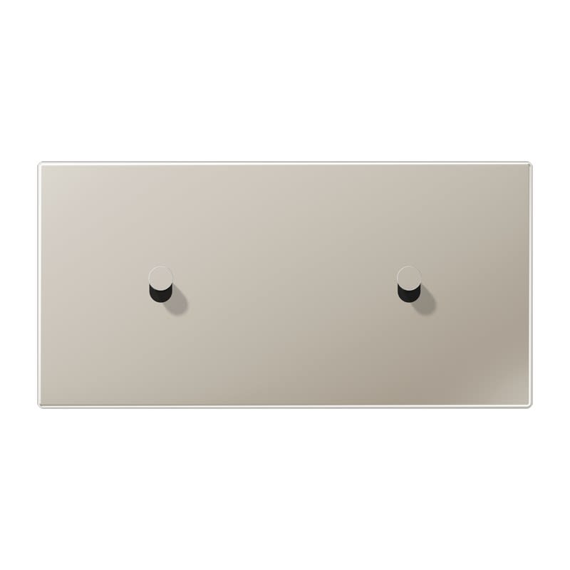 Jung - Enjoliveur 2 modules horizontal avec 1 + 1 leviers Cône / LS 1912 Métal Inox