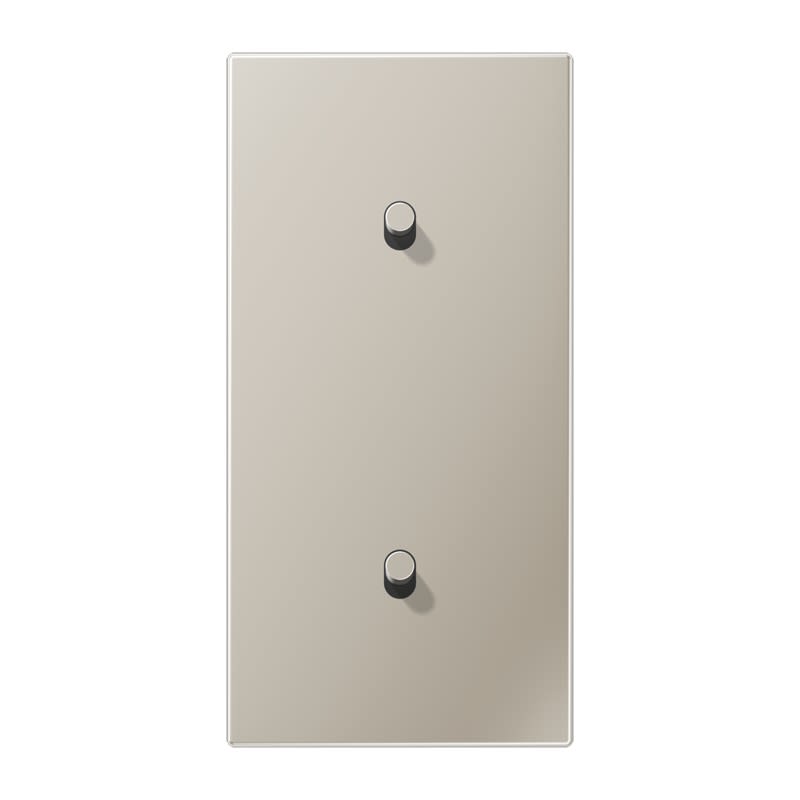 Jung - Enjoliveur 2 modules vertical avec 1 + 1 leviers Cylindre / LS 1912 Métal Inox