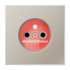 Jung - Enjo pour prise Franco/Belge circiut INFO / LS 990 Métal Inox