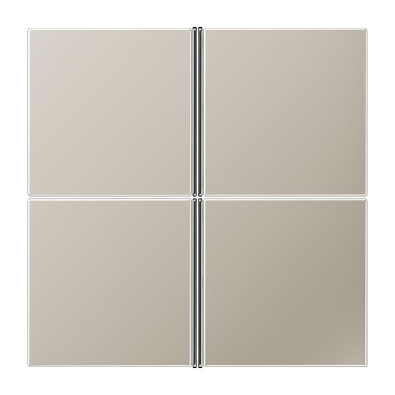 Jung - Kit touche complet 4 voies platine F40 / LS 990 Métal Inox