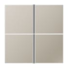 Jung - Kit touche complet 4 voies platine F40 / LS 990 Métal Inox