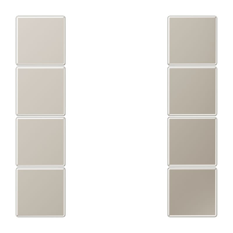 Jung - Kit touche complet 4 voies platine F50 / LS 990 Métal Inox