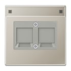 Jung - Enjoliveur pour 2 noyaux Infra + / LS 990 Métal Inox