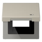 Jung - Enjoliveur couvercle symbole USB / LS 990 Métal Inox