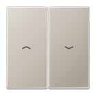 Jung - Enjoliveur double touche IN+BP VR-store / LS 990 Métal Inox