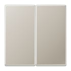 Jung - Enjoliveur double touche / LS 990 Métal Inox