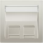 Jung - Enjoliveur pour 3 noyaux Modular Jack / LS 990 Métal Inox