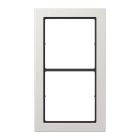 Jung - Cadre 2 postes / LS FLAT DESIGN Gris clair
