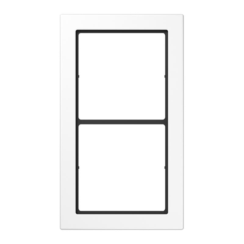 Jung - Cadre 2 postes / LS FLAT DESIGN Blanc