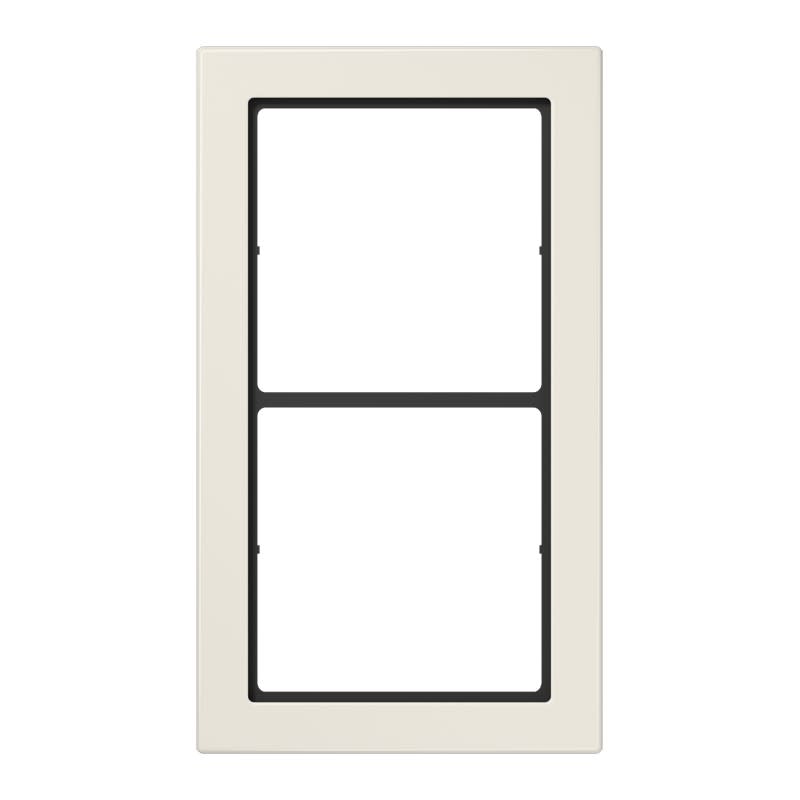 Jung - Cadre 2 postes / LS FLAT DESIGN Ivoire
